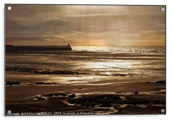 "Sepia sunset at Maryport" Acrylic by ROS RIDLEY