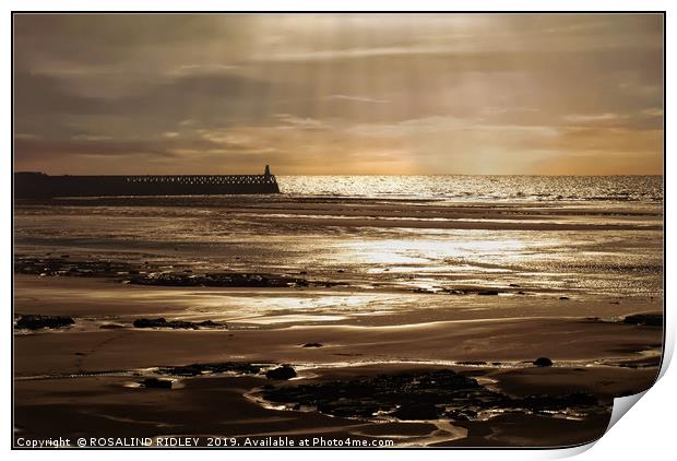 "Sepia sunset at Maryport" Print by ROS RIDLEY