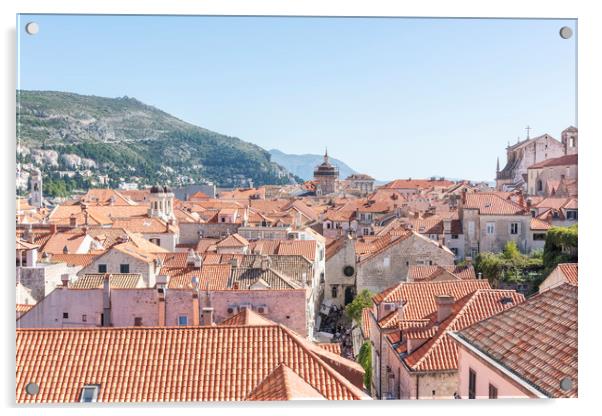 Dubrovnik Old Town Acrylic by Graham Custance