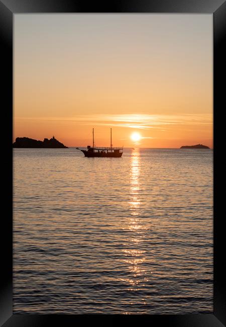 Dubrovnik Sunset Framed Print by Graham Custance