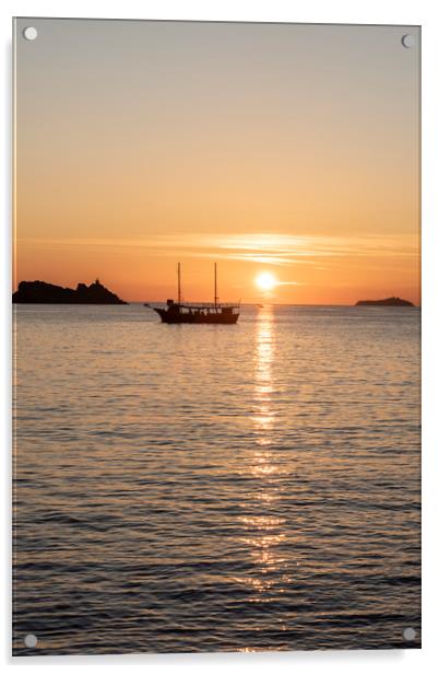 Dubrovnik Sunset Acrylic by Graham Custance