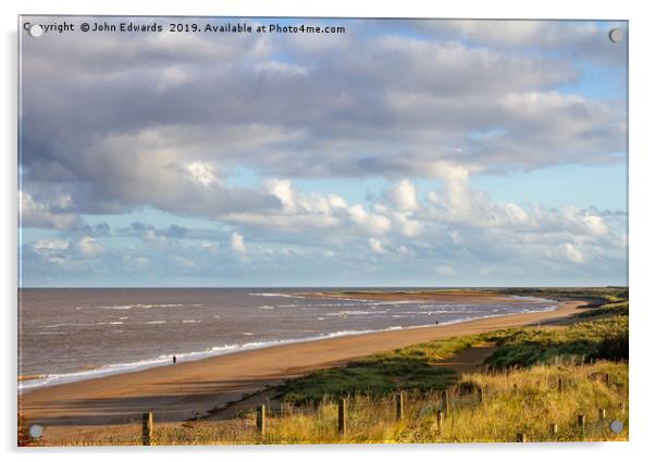 Old Hunstanton Beach Acrylic by John Edwards