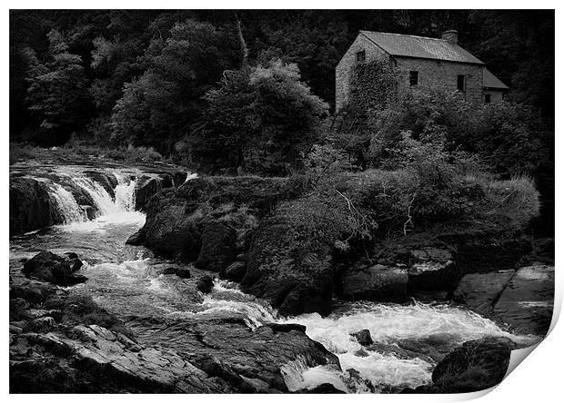 CENARTH FALLS Print by Anthony R Dudley (LRPS)