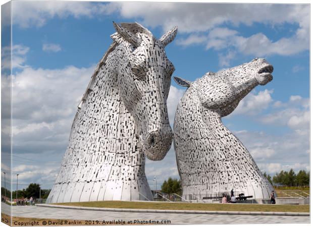 The Kelpies in the Helix park, Falkirk  Canvas Print by Photogold Prints