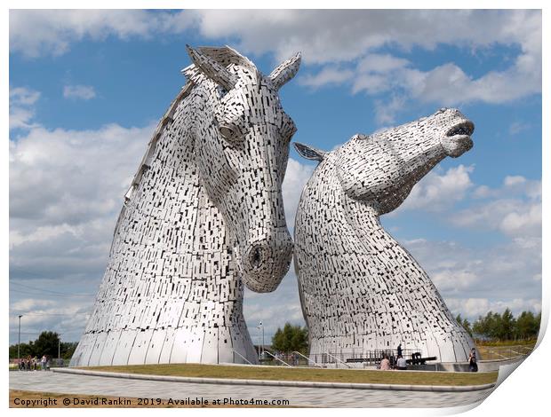 The Kelpies in the Helix park, Falkirk  Print by Photogold Prints