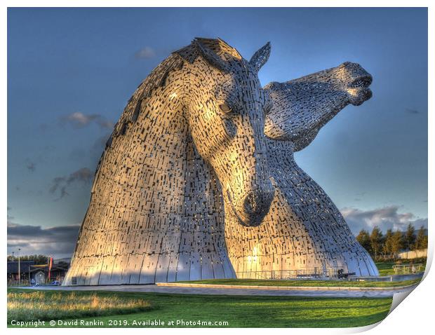 the Kelpies, Helix park, Falkirk HDR Print by Photogold Prints
