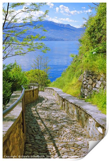 Way to the Lake Print by Gisela Scheffbuch