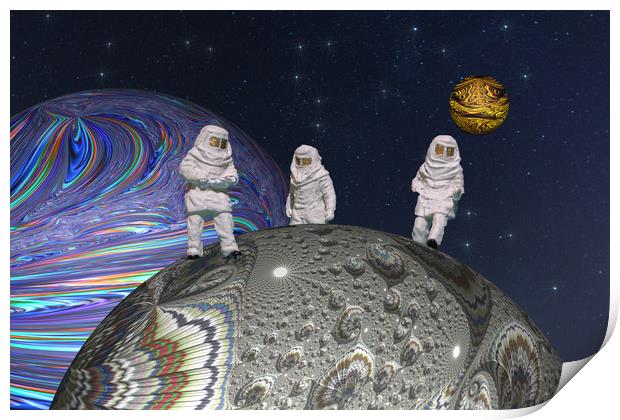Walking On The Moon Print by Steve Purnell