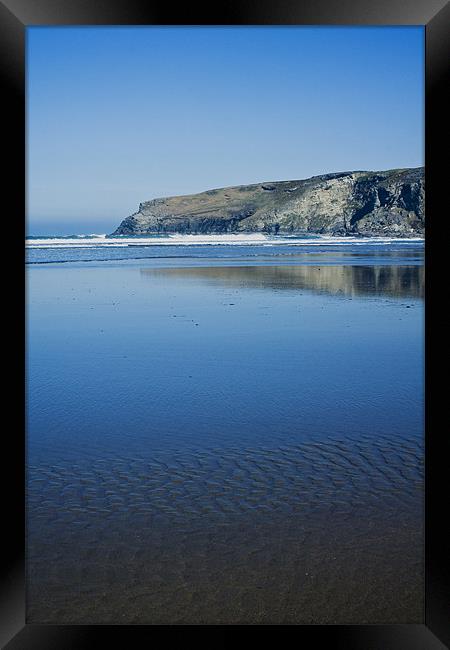 Reflections Penhallic Point Framed Print by David Wilkins