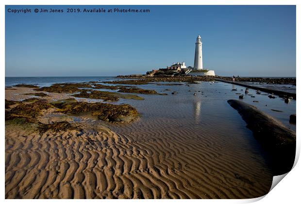 Ripples and Reflections at St Mary's Print by Jim Jones