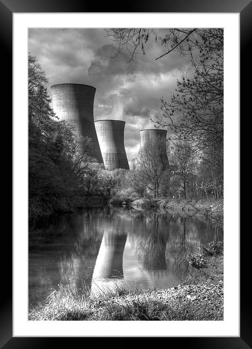 Power Station Ironbridge BW Framed Mounted Print by David French