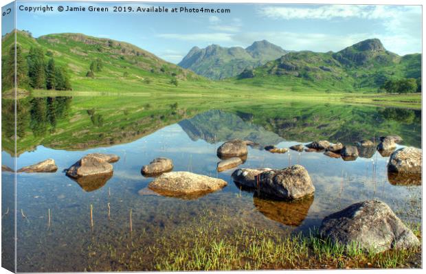 Blea Tarn, Cumbria Canvas Print by Jamie Green