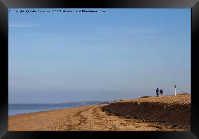 Snettisham Beach Framed Print by John Edwards