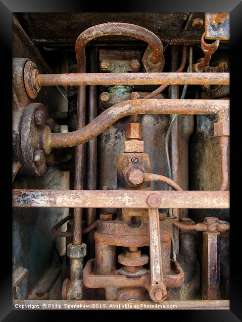 vintage vickers diesel engine Framed Print by Philip Openshaw