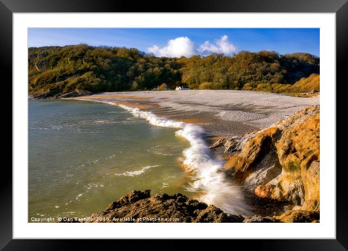 Pwlldu Bay, Gower Framed Mounted Print by Dan Santillo