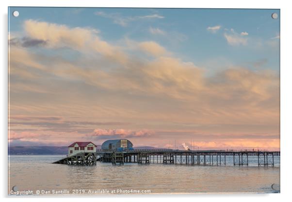 Mumbles Pier, Swansea Bay Acrylic by Dan Santillo