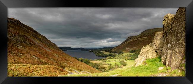 Ullswater panorama Framed Print by Robbie Spencer