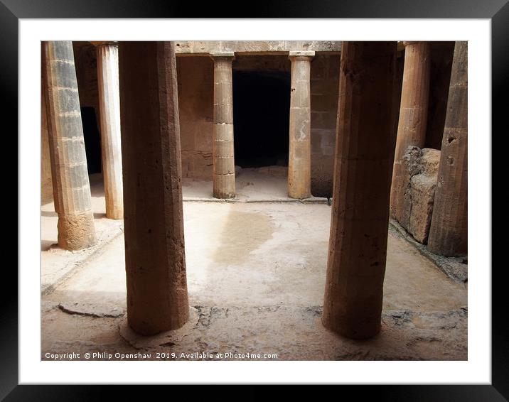 Doorway - Tomb Of The Kings Framed Mounted Print by Philip Openshaw