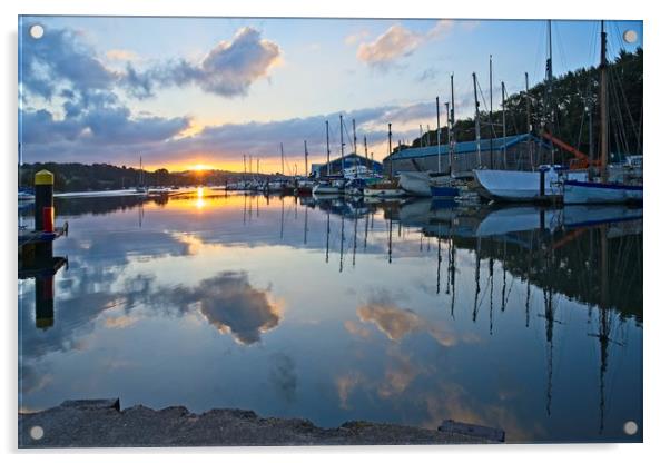 Dawn at Muddy Beach jetty ( Falmouth ) Acrylic by Paul Cooper