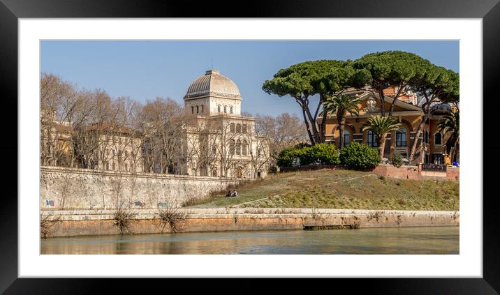 Tempio Maggiore di Roma  Framed Mounted Print by Naylor's Photography