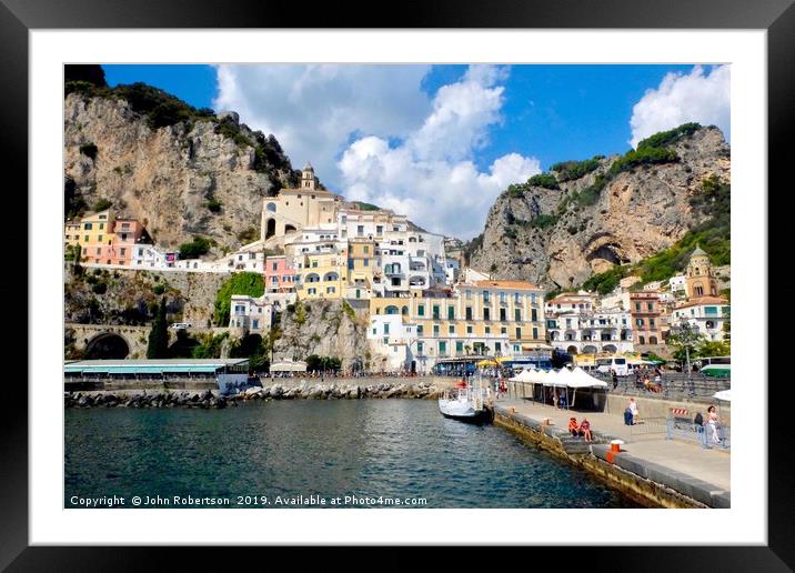 Amalfi, Italy Framed Mounted Print by John Robertson