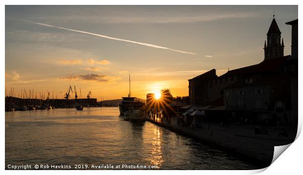 Trogir Sunset Print by Rob Hawkins