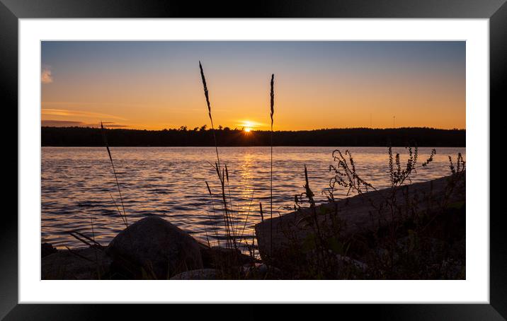 Shelburne Sunset, Nova Scotia, Canada Framed Mounted Print by Mark Llewellyn