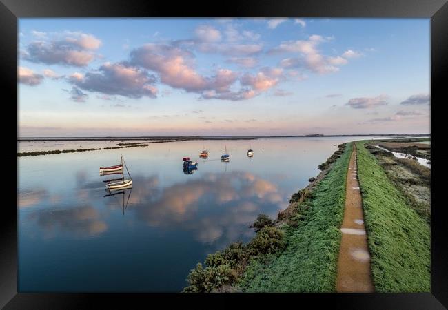 Reflections - Burnham Overy Staithe  Framed Print by Gary Pearson