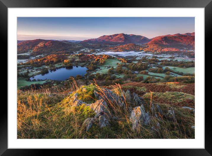 Lake District Autumn Sunrise  Framed Mounted Print by John Finney