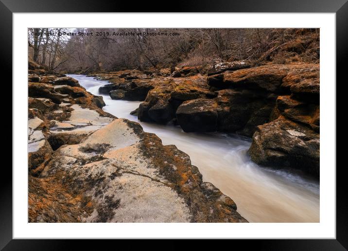 The Strid Framed Mounted Print by Peter Stuart