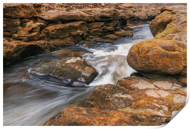 The Strid on the River Wharfe  Print by Peter Stuart