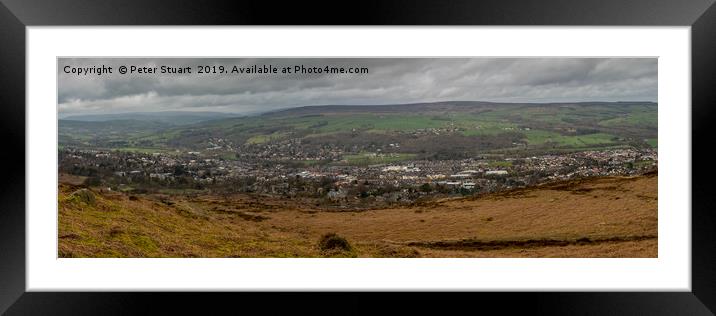 ilkley panoramic Framed Mounted Print by Peter Stuart