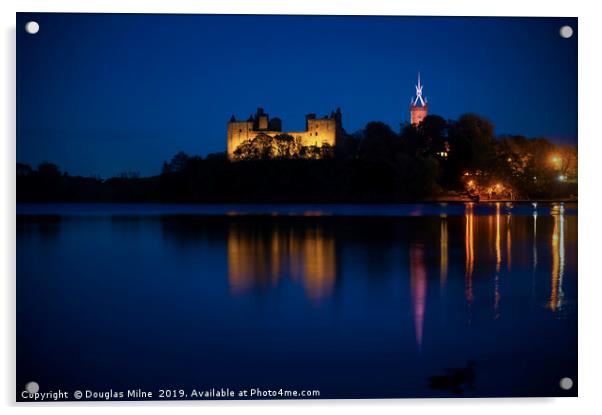 Linlithgow Palace Acrylic by Douglas Milne