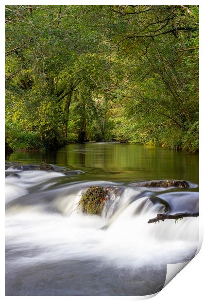 River Lyner waterfall  Print by Carolyn Barnard