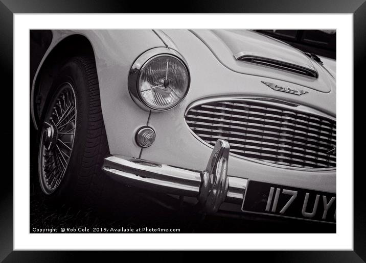 Austin Healey Classic Sports Car Front Framed Mounted Print by Rob Cole