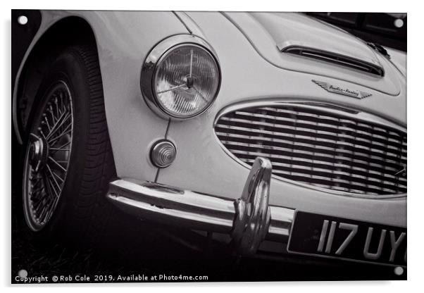 Austin Healey Classic Sports Car Front Acrylic by Rob Cole