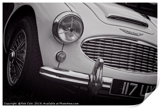 Austin Healey Classic Sports Car Front Print by Rob Cole