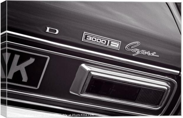 Ford Capri 3000E Rear Canvas Print by Rob Cole