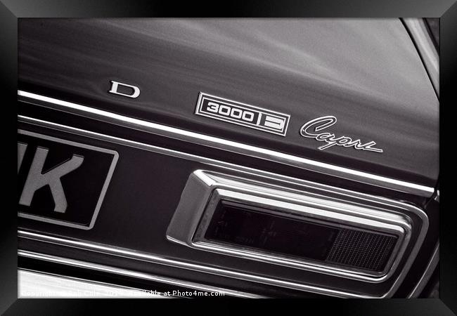 Ford Capri 3000E Rear Framed Print by Rob Cole