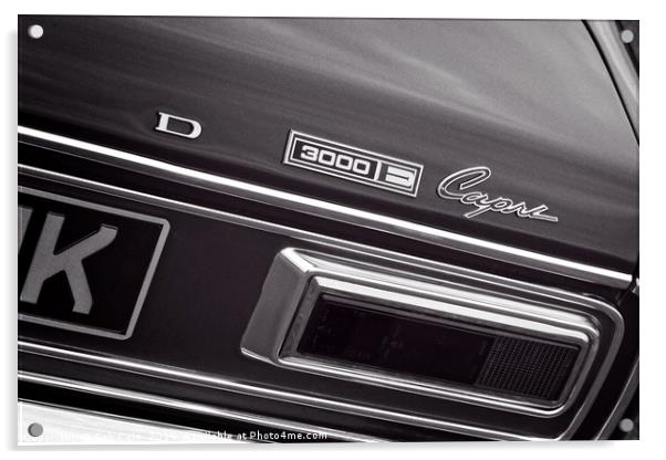 Ford Capri 3000E Rear Acrylic by Rob Cole