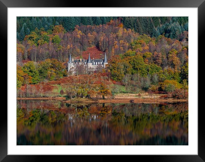 Autumn reflections on Loch Achray Framed Mounted Print by George Robertson
