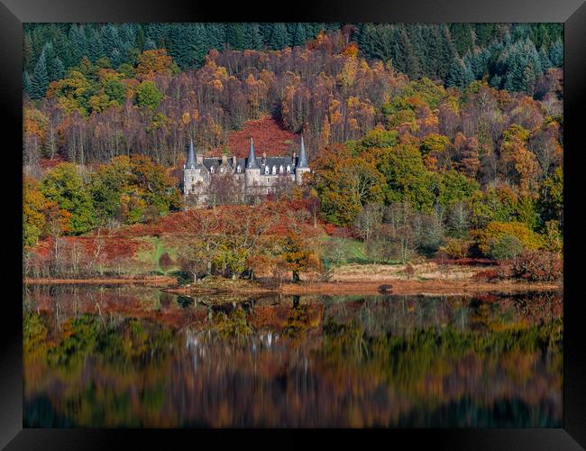 Autumn reflections on Loch Achray Framed Print by George Robertson