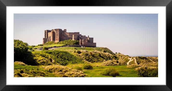 Bamburgh Castle from another place Framed Mounted Print by Naylor's Photography