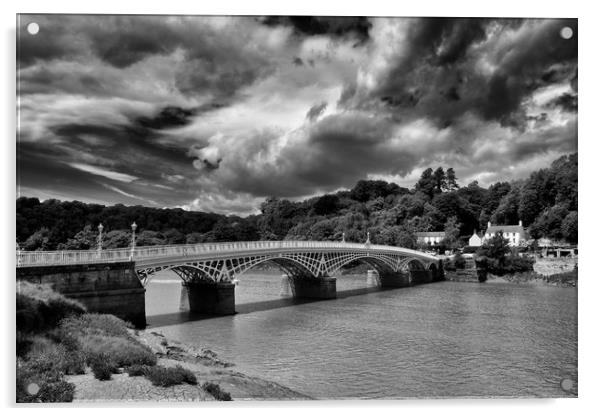 River Wye Bridge Acrylic by Andrew Richards