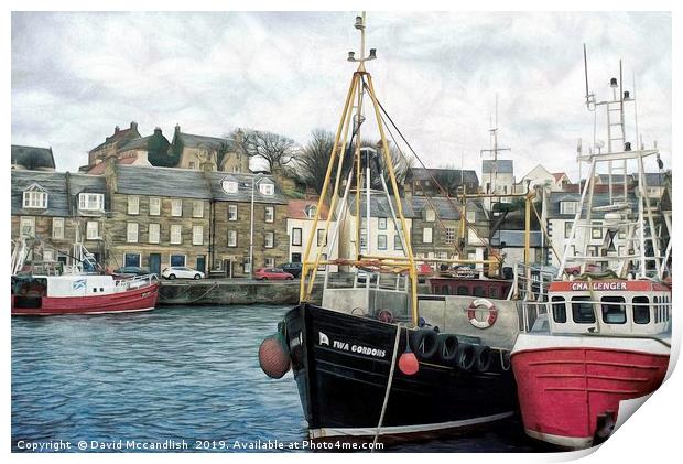 Harbour at Pittenweem Print by David Mccandlish