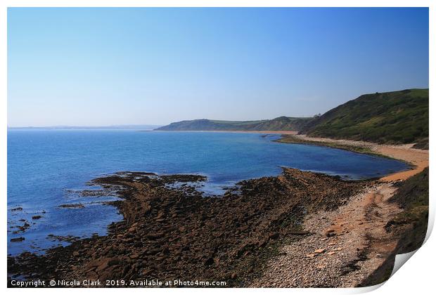 Jurassic Coast Print by Nicola Clark