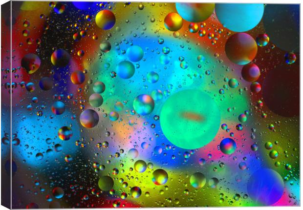 Oil droplets on water Canvas Print by JC studios LRPS ARPS