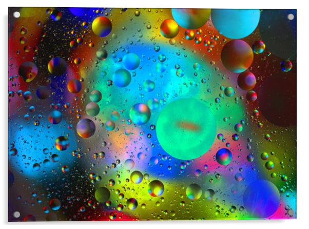 Oil droplets on water Acrylic by JC studios LRPS ARPS