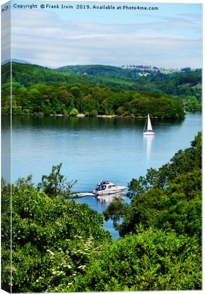 Sailing on Windermere Canvas Print by Frank Irwin
