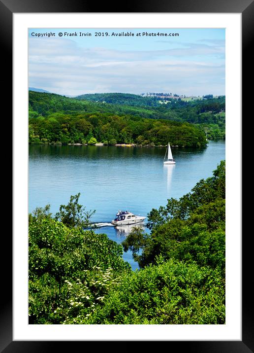 Sailing on Windermere Framed Mounted Print by Frank Irwin